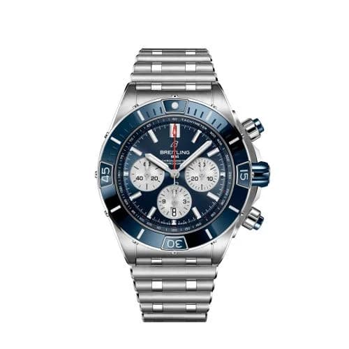 Super Chronomat B01 44 Stainless Steel / Blue / Rouleaux