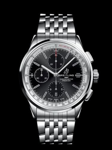 Premier Chronograph 42 Stainless Steel / Black / Bracelet