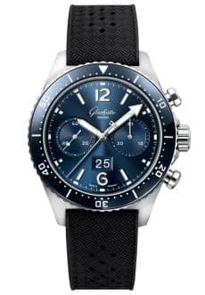 SeaQ Chronograph Stainless Steel / Blue / Rubber - Pin