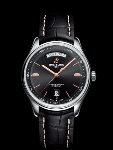 Premier Automatic Day & Date 40 Stainless Steel / Black / Croco Black / Tang