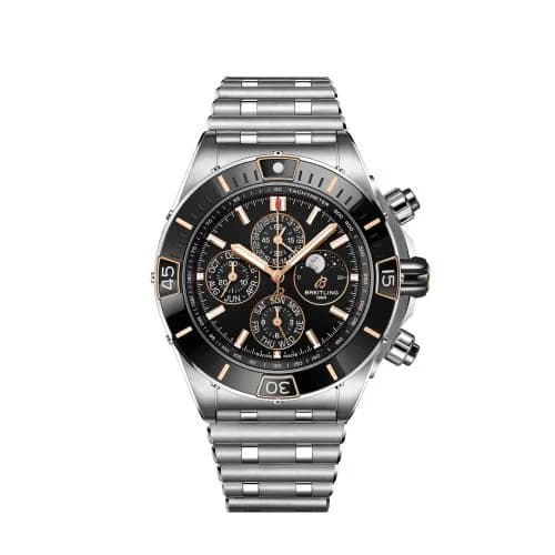 Super Chronomat 1461 Days 44 Stainless Steel / Black / Rouleaux