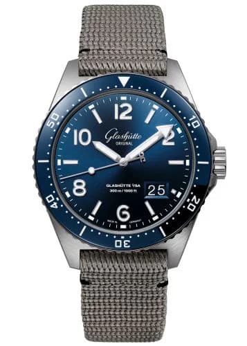 SeaQ Panorama Date Stainless Steel / Blue / Synthetic - Folding