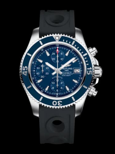 Superocean Chronograph 42 Stainless Steel / Blue / Rubber / Pin