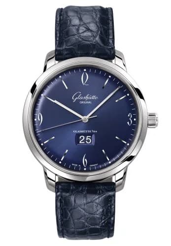 Sixties Panorama Date Stainless Steel / Blue / Alligator / Pin