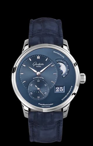 PanoMatic Lunar Stainless Steel / Blue / Alligator