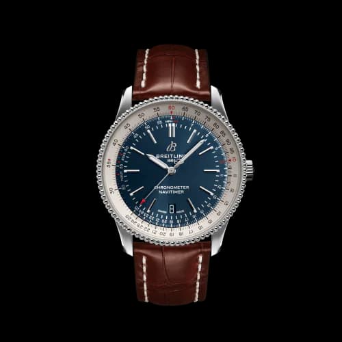 Navitimer Automatic 41 Automatic Stainless Steel / Blue / Croco / Folding