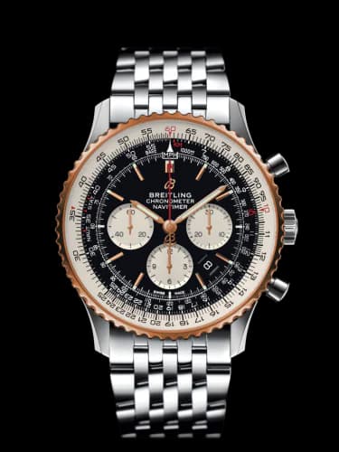 Navitimer 1 B01 Chronograph 46 Stainless Steel / Red Gold / Black / Bracelet