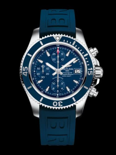 Superocean Chronograph 42 Stainless Steel / Blue / Rubber / Pin