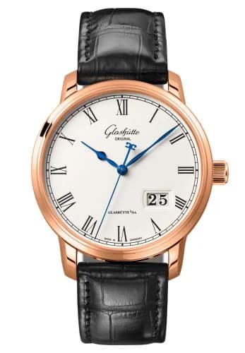 Senator Panorama Date Red Gold / Silver / Alligator / Folding