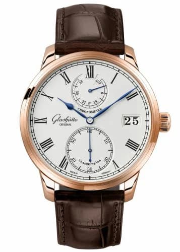 Senator Chronometer Red Gold / Silver / Alligator / Folding