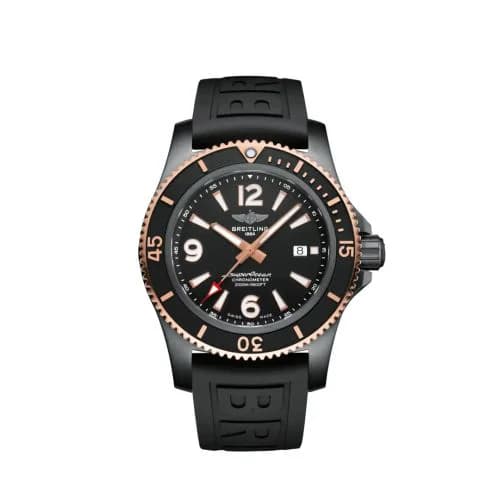 Superocean 46 Blacksteel / Red Gold / Black / Rubber