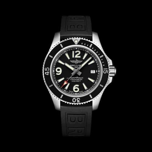 Superocean 42 Stainless Steel / Black / Rubber / Pin