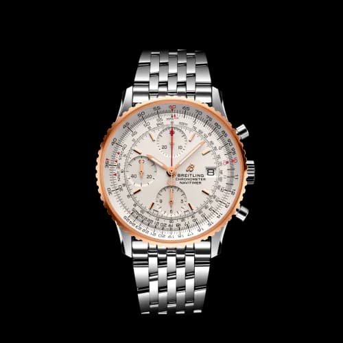 Navitimer 1 Chronograph 41 Stainless Steel / Red Gold / Silver / Bracelet