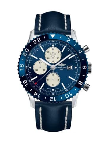 Chronoliner Stainless Steel / Blue / Calf
