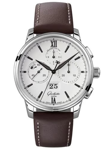 Senator Chronograph Panorama Date Stainless Steel / Silver / Calf / Folding