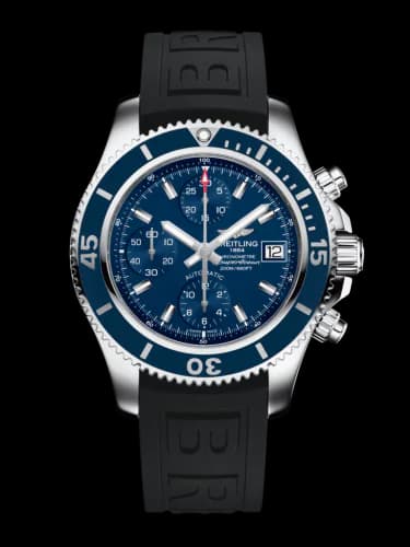 Superocean Chronograph 42 Stainless Steel / Blue / Rubber / Pin