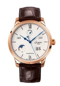 Senator Excellence Perpetual Calendar Red Gold / Silver / Alligator - Folding