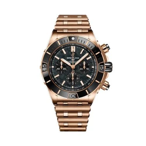 Super Chronomat B01 44 Red Gold / Black MOP / Rouleaux