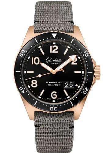 SeaQ Panorama Date Red Gold / Black / Synthetic - Folding