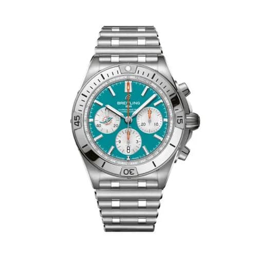 Chronomat B01 42 NFL Miami Dolphins / Rouleaux