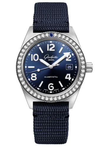 SeaQ Date Stainless Steel / Diamond / Blue / Synthetic - Folding