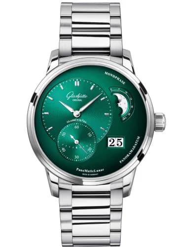 PanoMatic Lunar Stainless Steel / Green / Bracelet