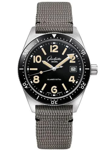 SeaQ Date Stainless Steel / Black / Synthetic - Pin