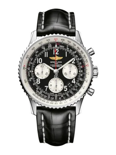 Navitimer 01 43 Stainless Steel / Black Arabic / Croco