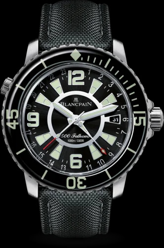 Fifty Fathoms GMT Stainless Steel / Black / Canvas