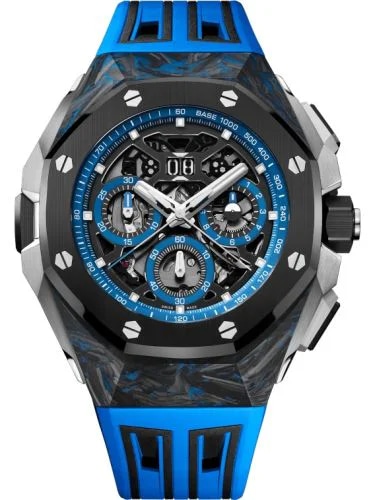 Royal Oak Concept Split Second Chronograh GMT Large Date CFT Carbon - Titanium / Skeleton