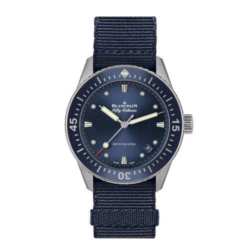 Fifty Fathoms Bathyscaphe Stainless Steel / Blue / Blue Nato