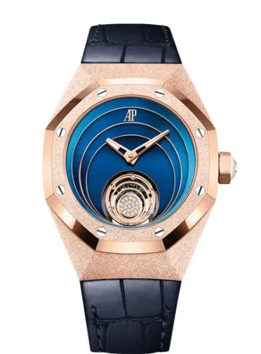 Audemars Piguet Royal Oak Concept Frosted Gold Flying Tourbillon Pink Gold / Blue