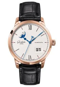 Senator Excellence Panorama Date Moonphase Red Gold / Silver / Alligator / Folding