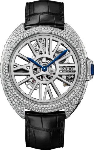 Clé de Cartier 41 Skeleton Automatic Palladium / Diamond