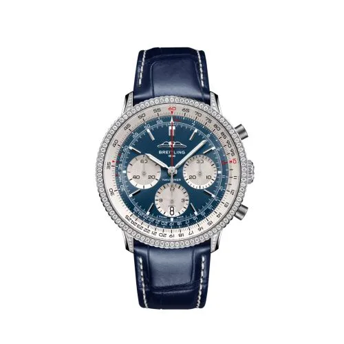 Navitimer B01 Chronograph 41 Stainless Steel - Diamond / Blue / Alligator
