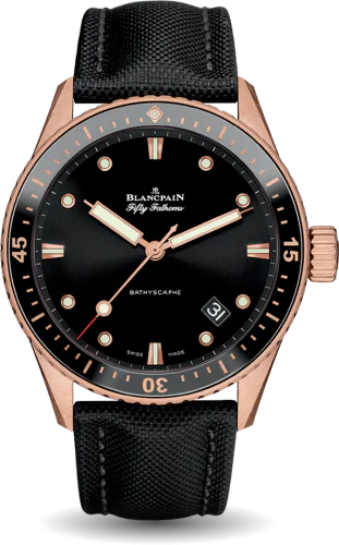 Fifty Fathoms Bathyscaphe Sedna Gold / Black / Black Canvas