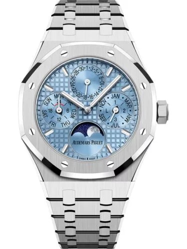 Royal Oak Perpetual Calendar 38 Stainless Steel / Light Blue