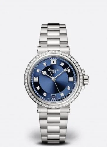 Marine Dame 9518 Stainless Steel - Diamond / Blue / Bracelet