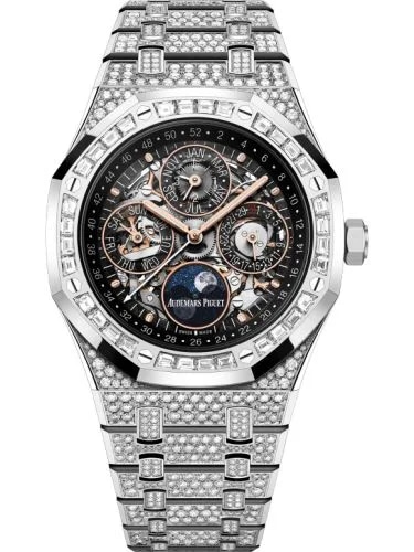 Royal Oak Perpetual Calendar 41 White Gold - Diamond / Skeleton