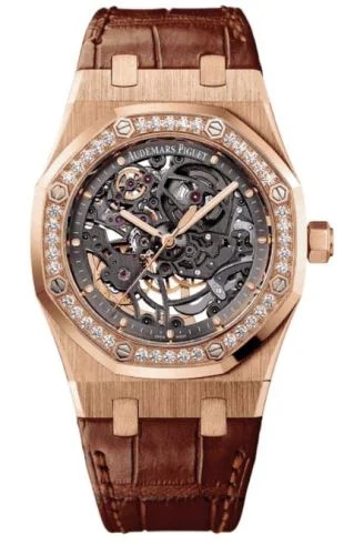 Royal Oak 15306 Openworked Selfwinding Pink Gold / Diamond