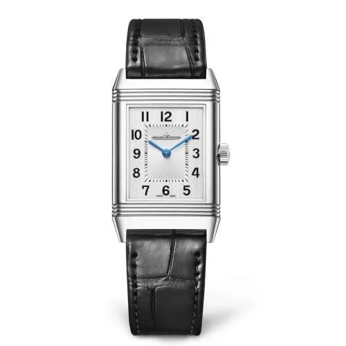 Reverso Classic Medium Thin Stainless Steel / Silver / Alligator