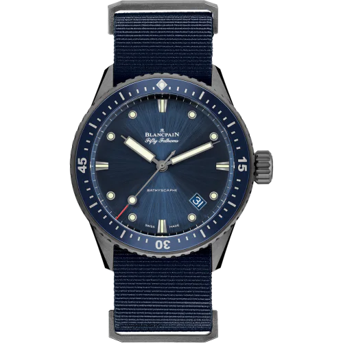 Fifty Fathoms Bathyscaphe Ceramic / Blue / NATO