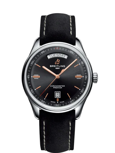 Premier Automatic Day & Date 40 Stainless Steel / Black / Nubuck Black / Tang