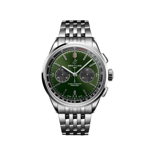 Premier B01 Chronograph 42 Stainless Steel / Green / Bracelet