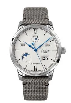 Senator Perpetual Calendar Stainless Steel / Silver / Synthetic - Folding