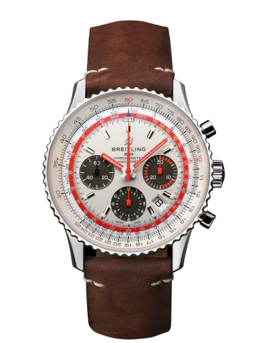 Navitimer 1 B01 Chronograph 43 Stainless Steel / Airline Editions TWA / Calf / Folding