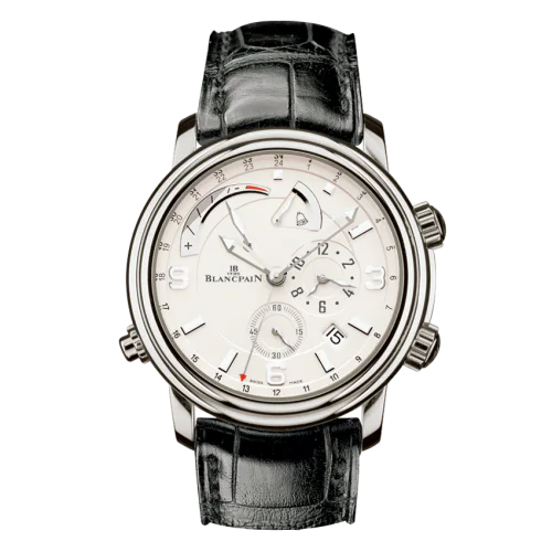 Léman Réveil GMT White Gold / Opaline / Alligator