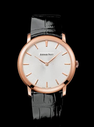 Jules Audemars 15180 Extra-Thin Pink Gold / Silver Guilloche