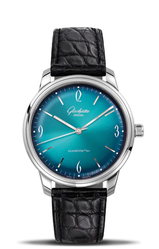 Sixties Stainless Steel / Iconic Aqua / Alligator