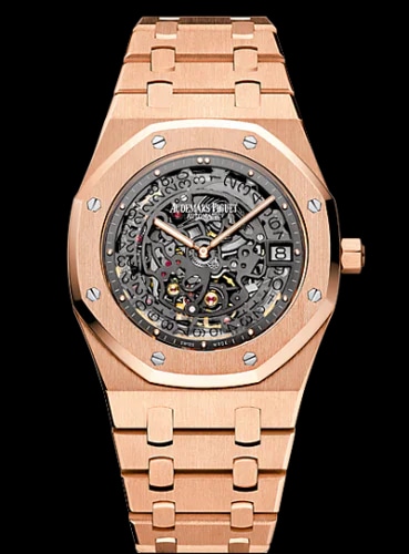 Royal Oak 15204 Openworked Extra-Thin Pink Gold